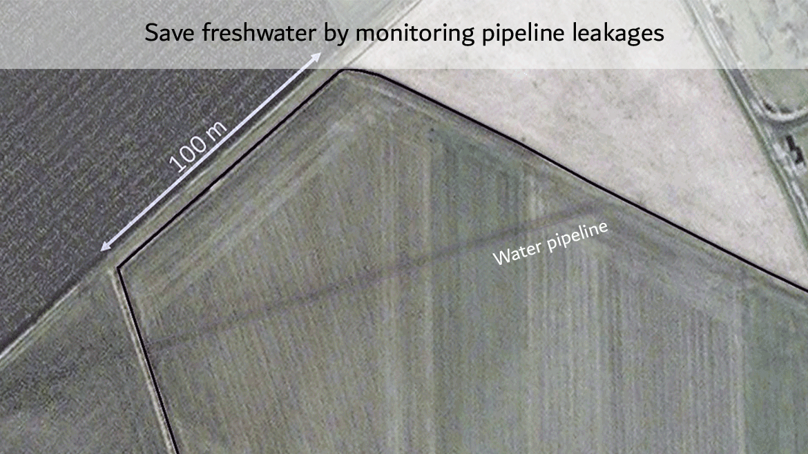 Save freshwater by monitoring pipeline leakages